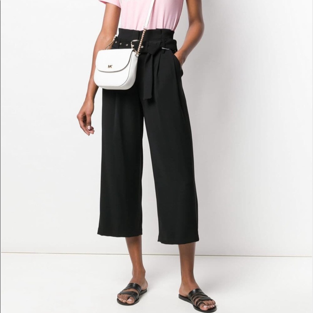 New MICHAEL KORS CADY BELTED HIGH RISE TROUSERS size 8⭐️ - Picture 2 of 14